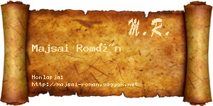 Majsai Román névjegykártya